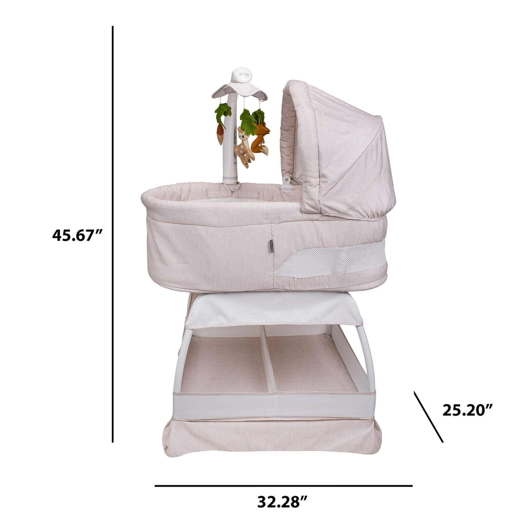 TruBliss Sweetli Calm Bassinet Wheat Melange