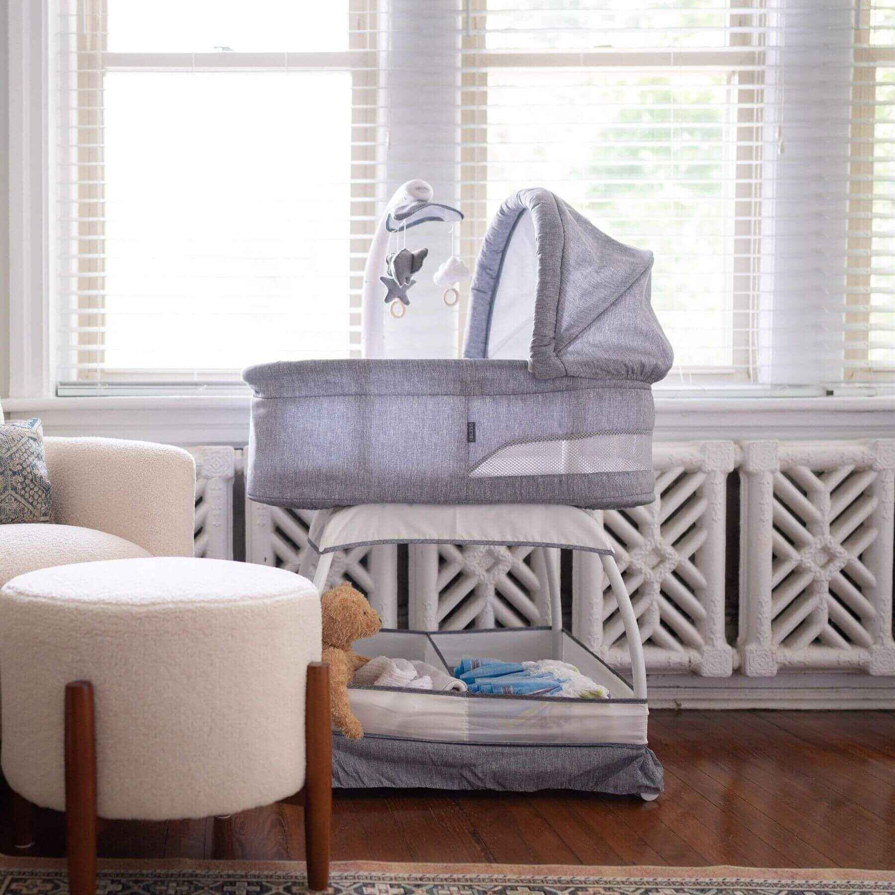 TruBliss Sweetli Nurture Bassinet Grey Melange