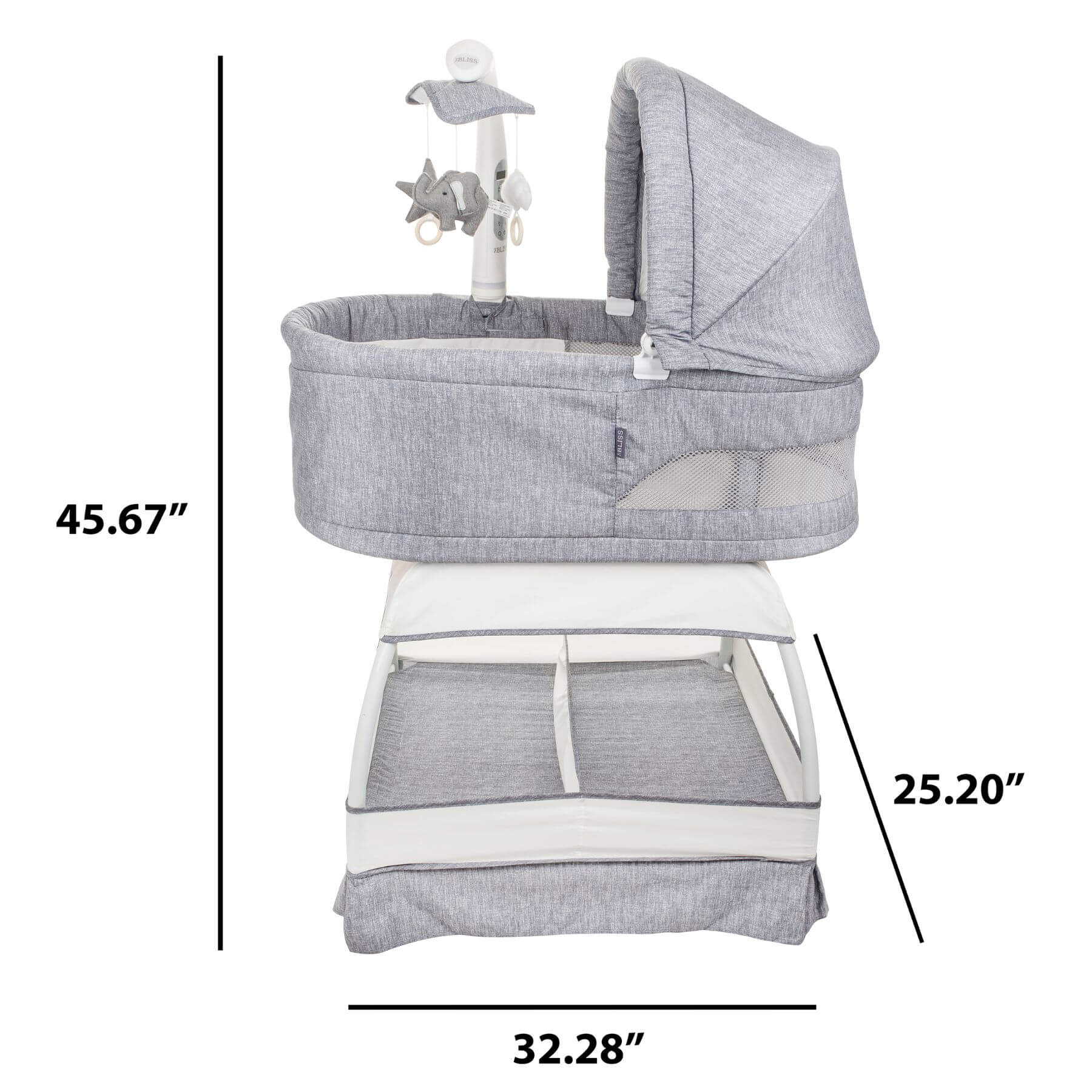 TruBliss Sweetli Nurture Bassinet Grey Melange