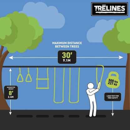 Trelines Swingset Gymnastics Line 36ft