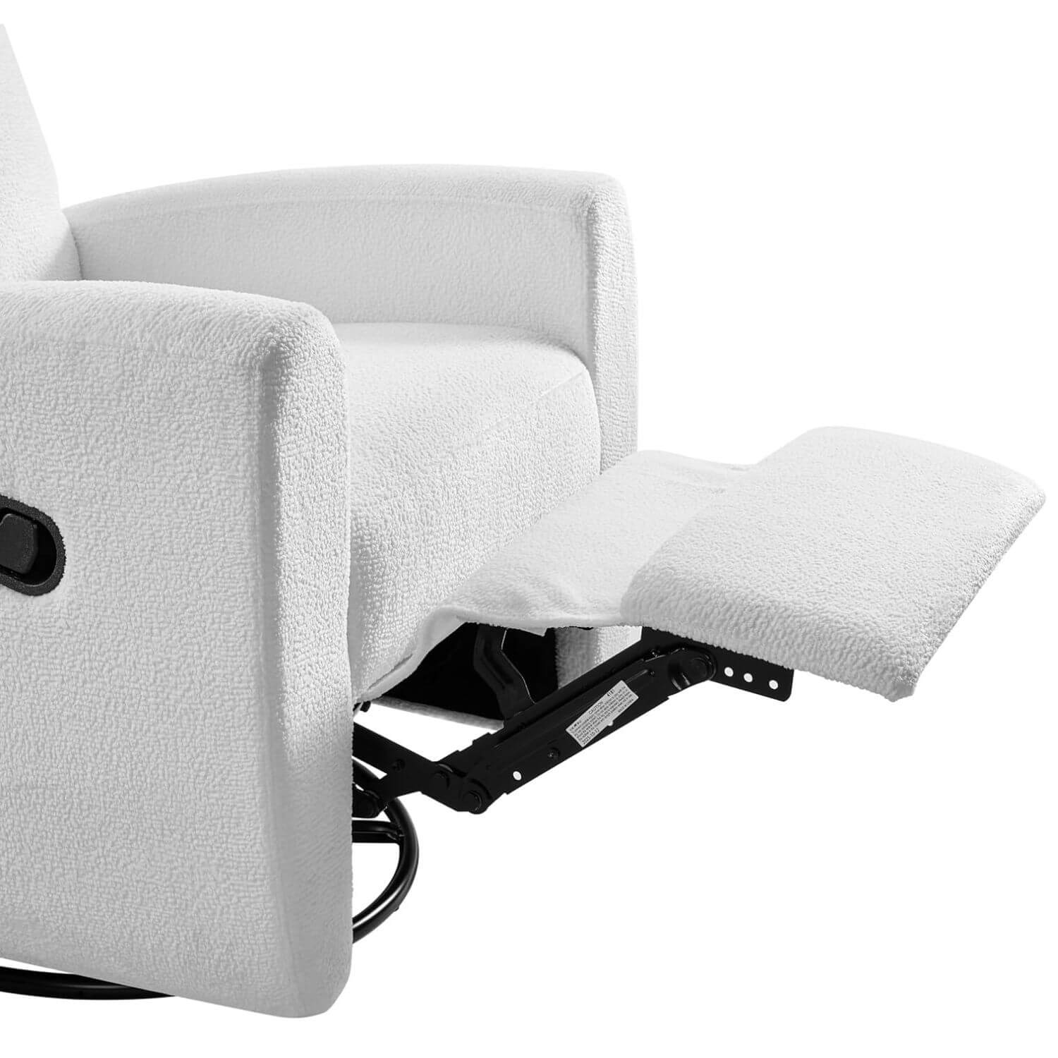 Close-up of Oxford Baby Synergy Glider - Plush White