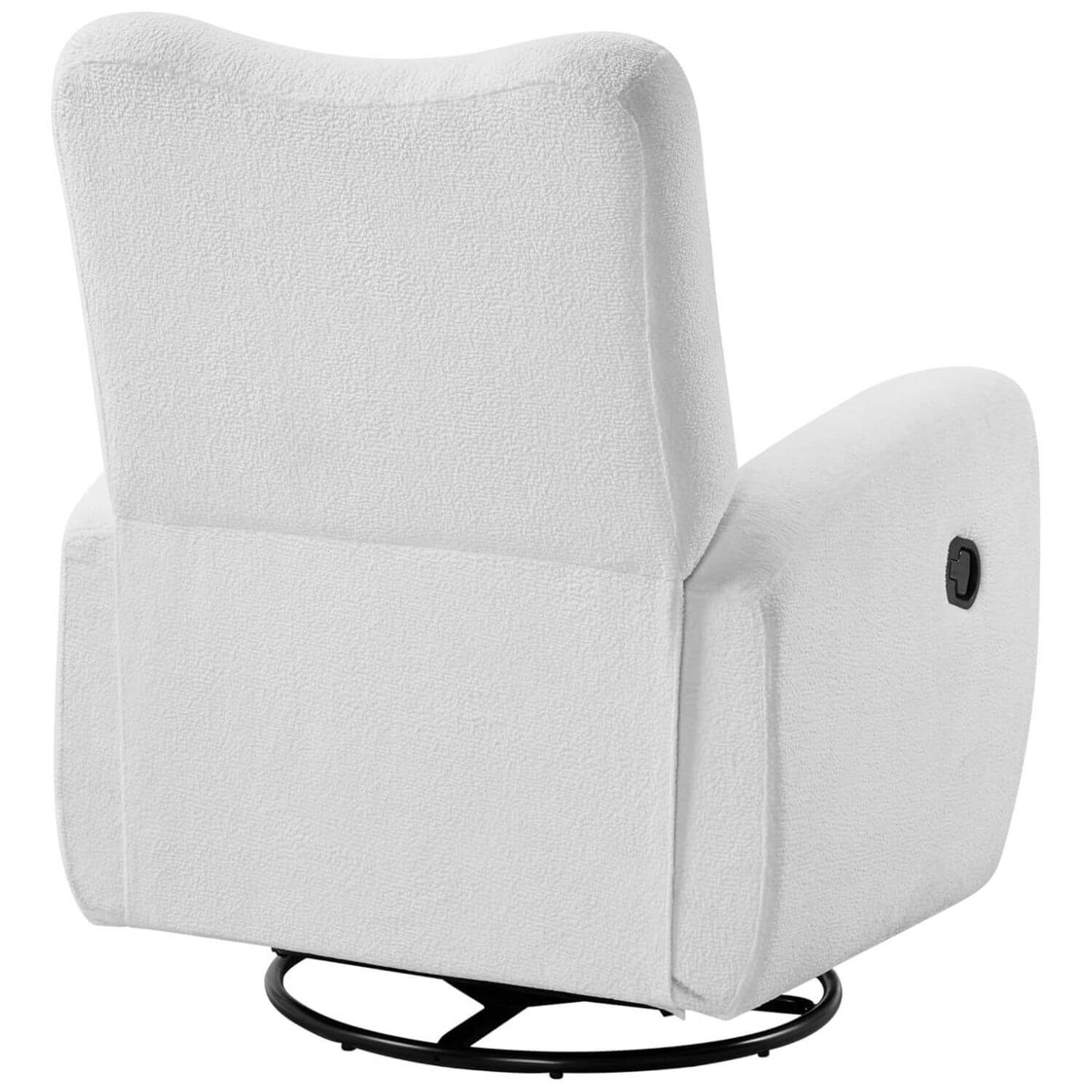 Back view of Oxford Baby Synergy Glider - Plush White