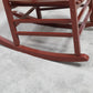 Detail of Outsunny Indoor/Outdoor Nursery Wooden Rocking Chair in Wine Red