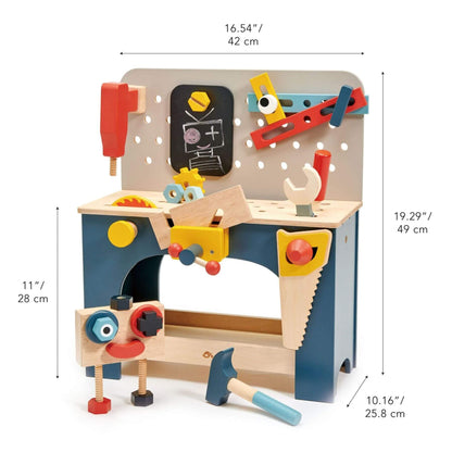 Tender Leaf Table Top Tool Bench and measurements