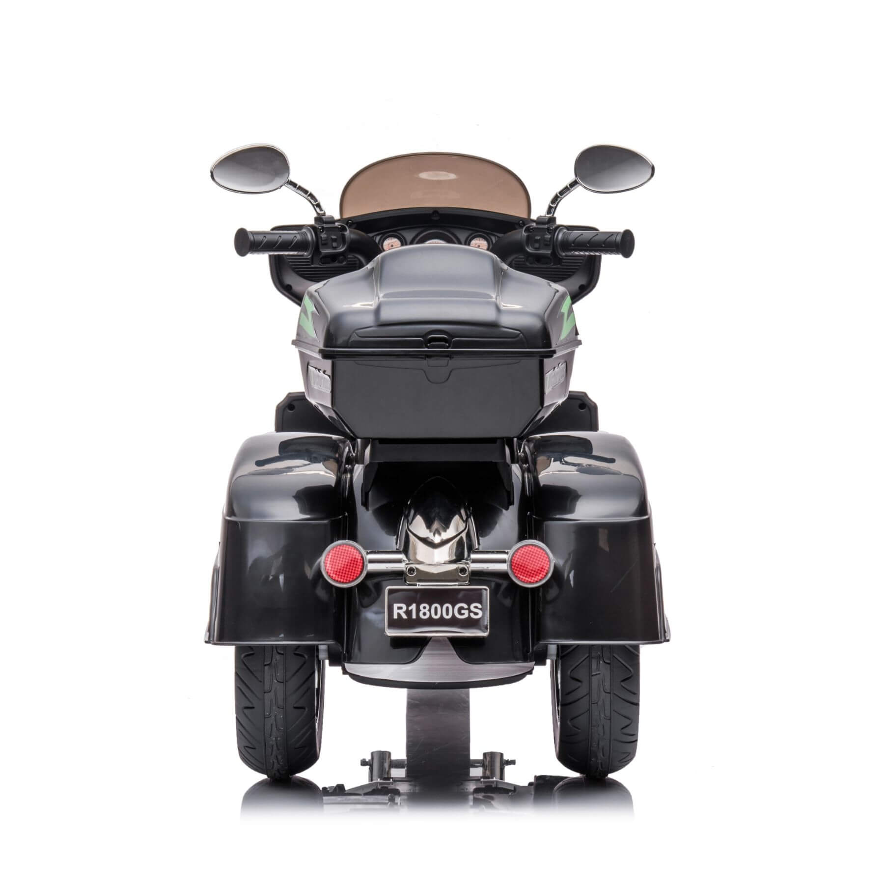 Back view of Tamco 12V Kids Electric Ride On Motorcycle - Black