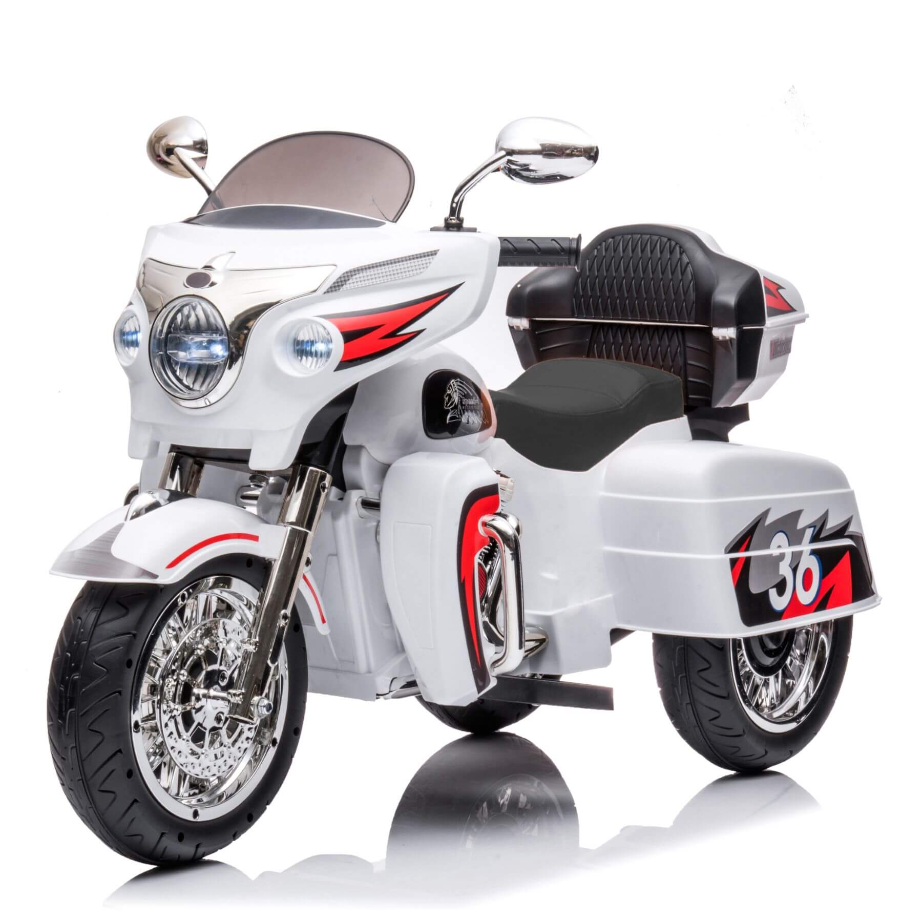 Tamco 12V Kids Electric Ride On Motorcycle - White