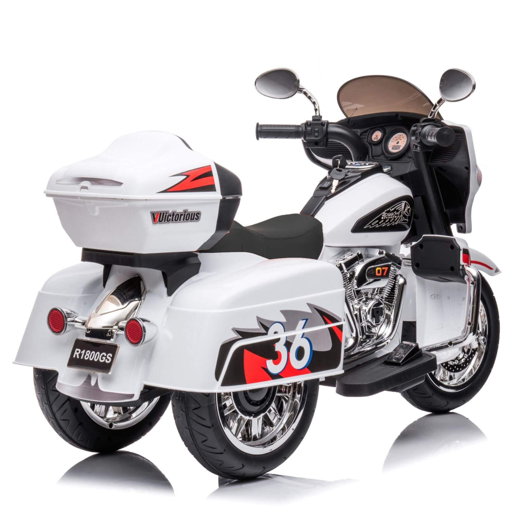 Tamco 12V Kids Electric Ride On Motorcycle - White