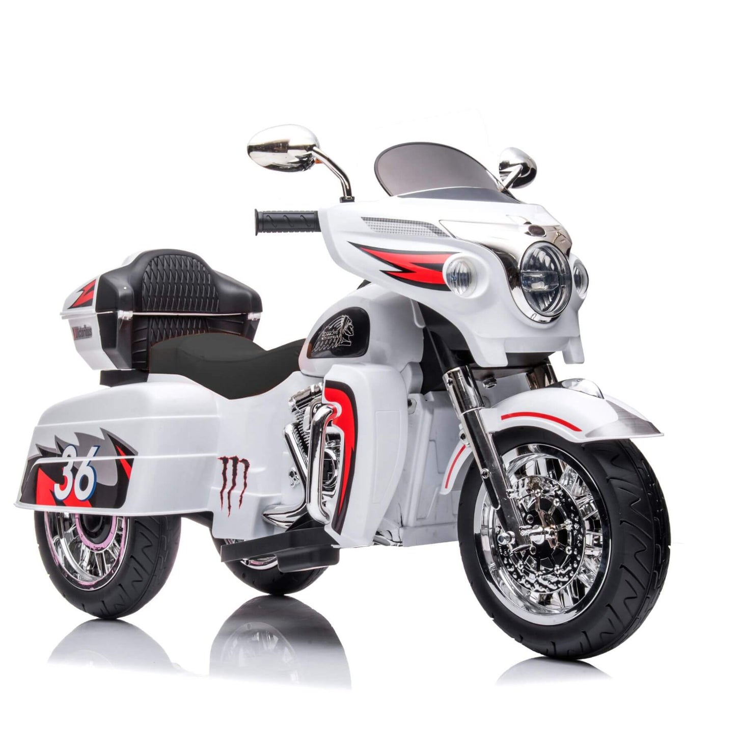 Tamco 12V Kids Electric Ride On Motorcycle - White