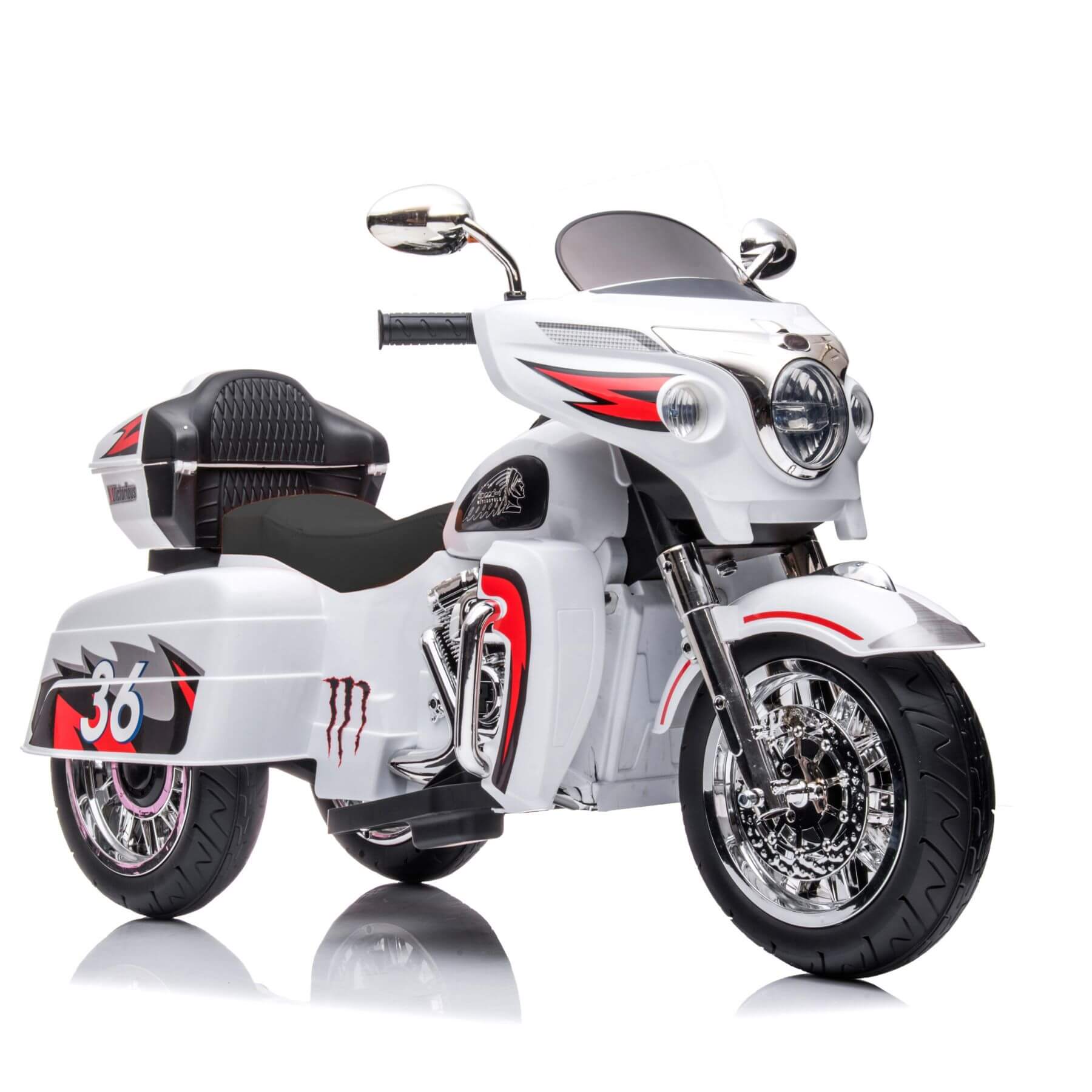 Tamco 12V Kids Electric Ride On Motorcycle - White