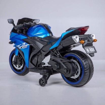 Tamco Kids 12V Motorcycle with Training Wheels - Blue