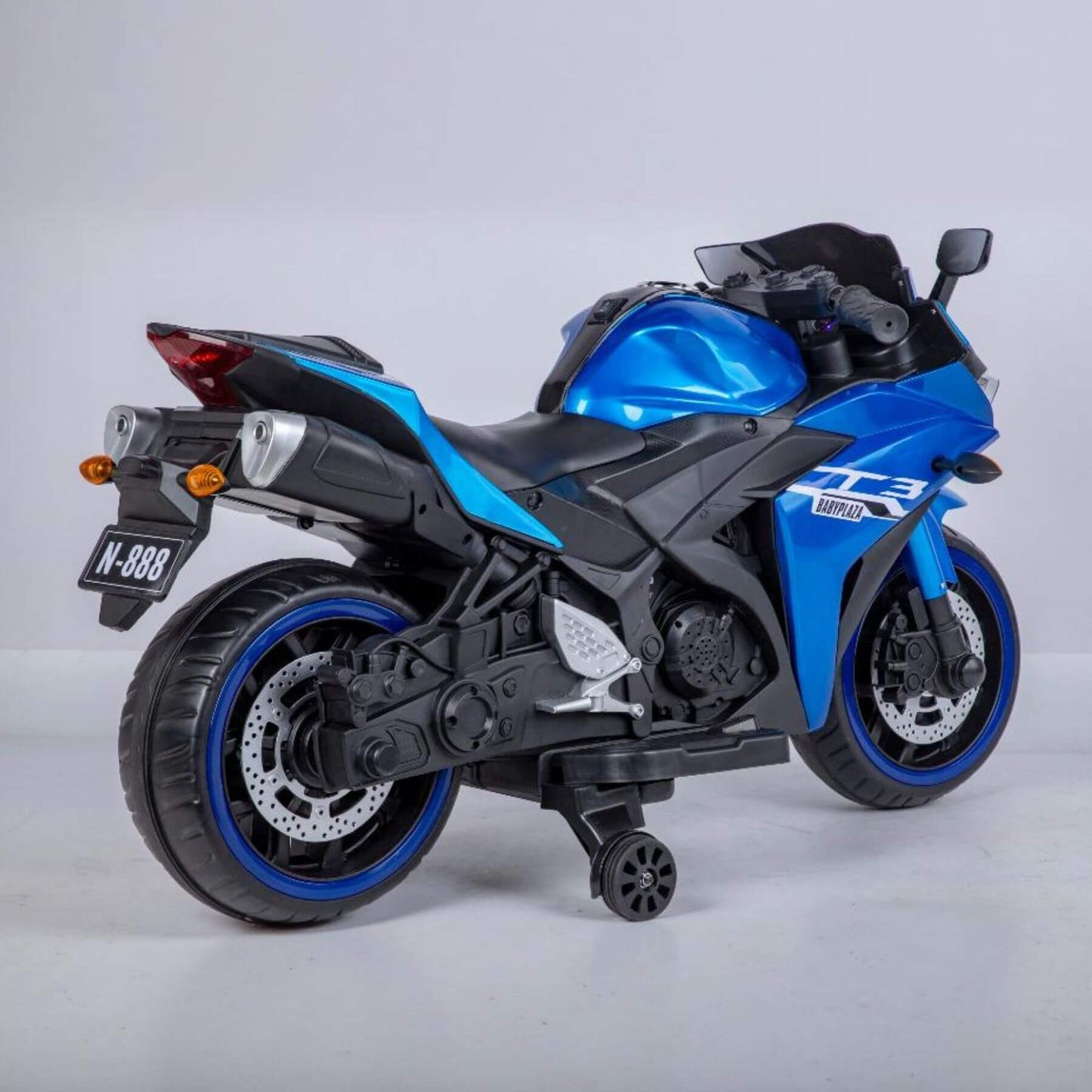 Tamco Kids 12V Motorcycle with Training Wheels - Blue