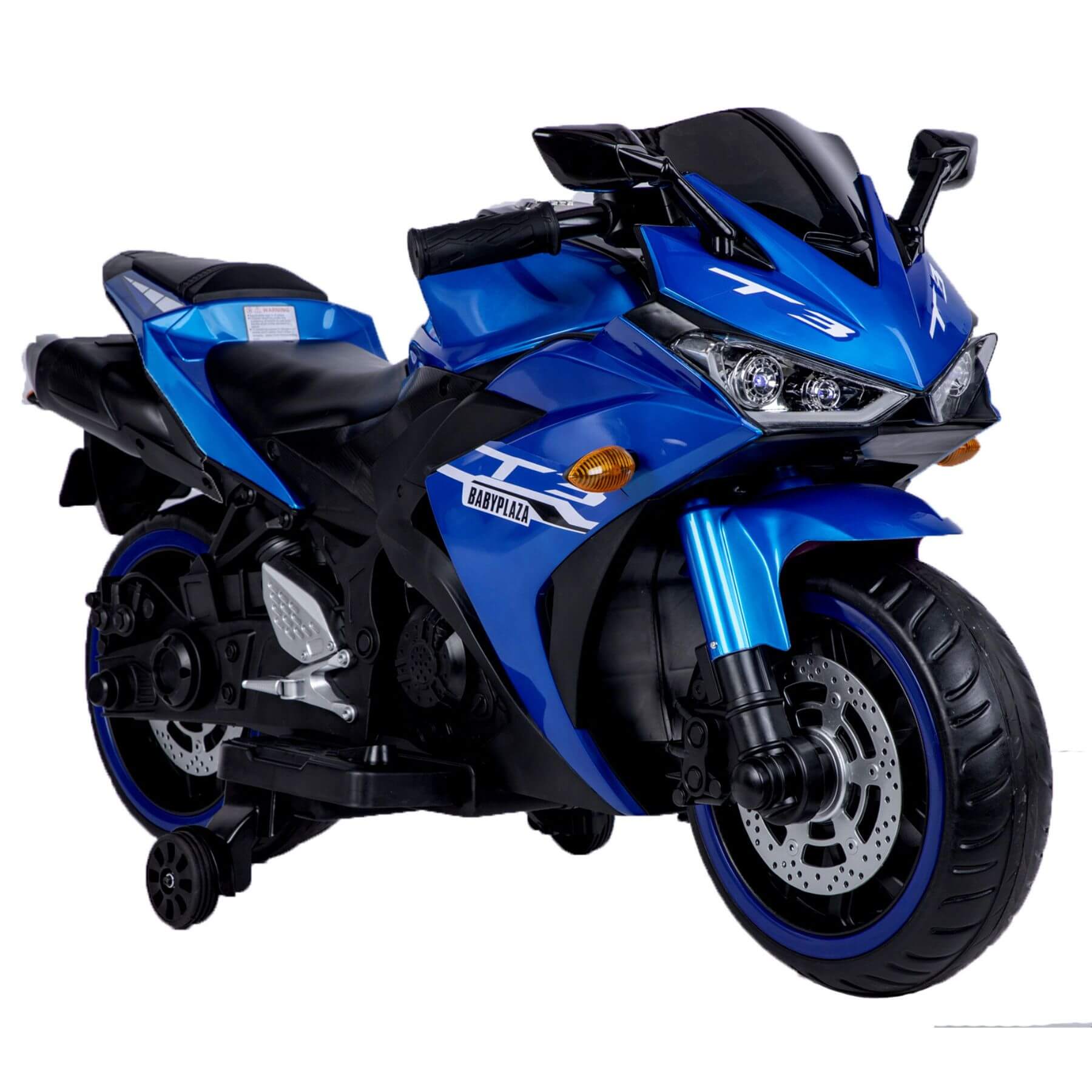 Tamco Kids 12V Motorcycle with Training Wheels - Blue