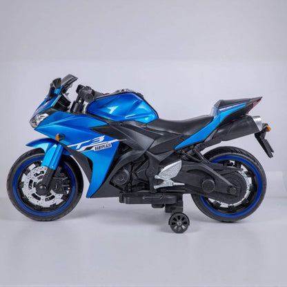 Tamco Kids 12V Motorcycle with Training Wheels - Blue