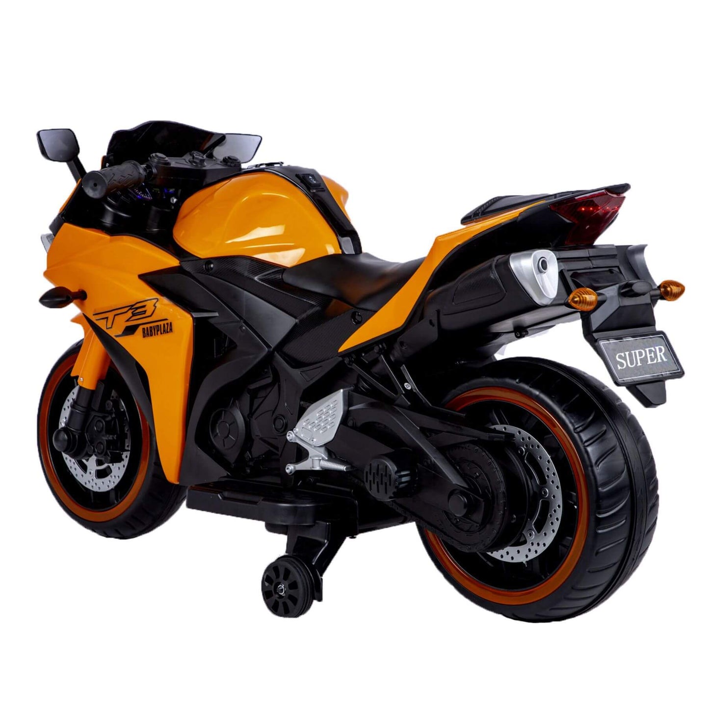 Tamco Kids 12V Motorcycle with Training Wheels - Orange