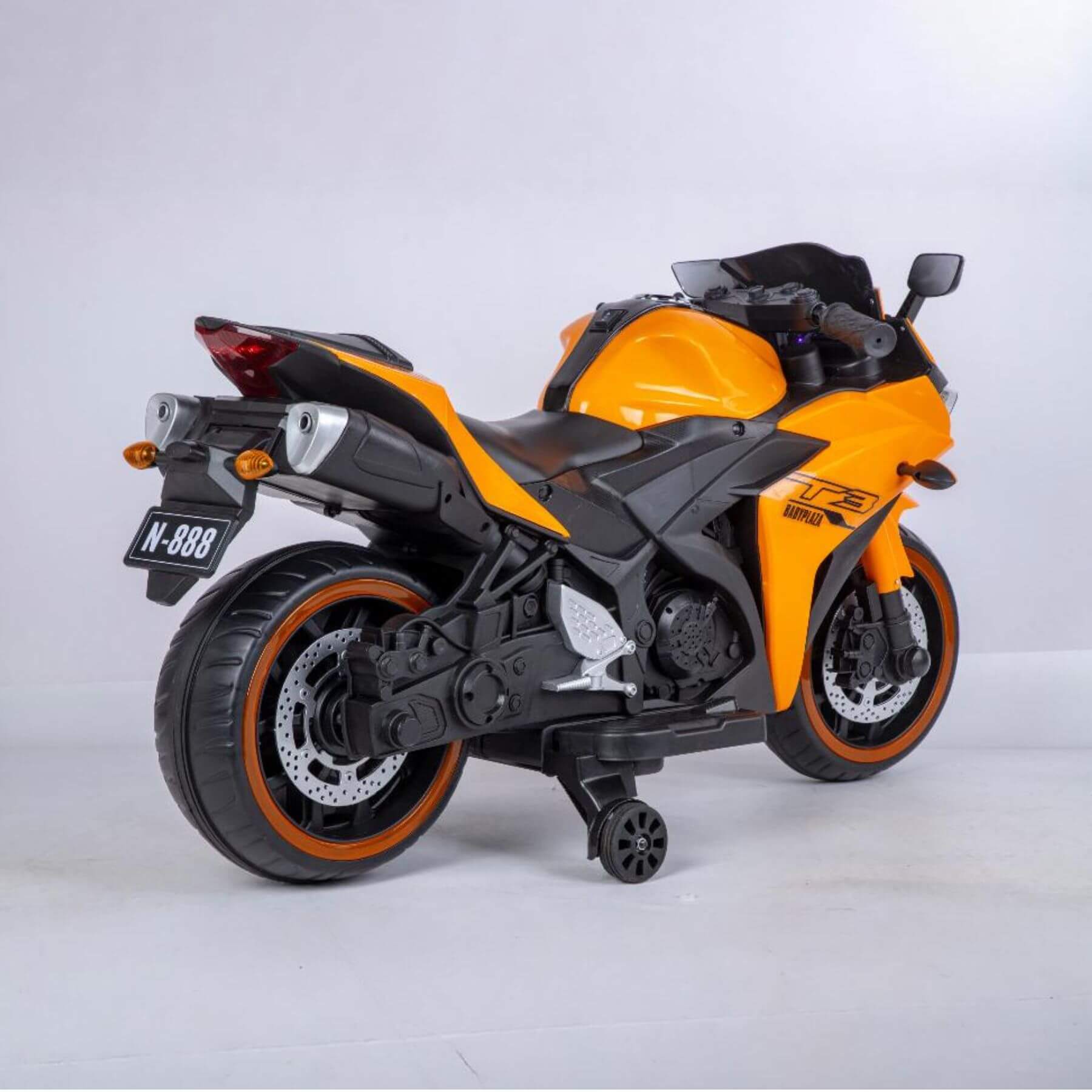 Tamco Kids 12V Motorcycle with Training Wheels - Orange