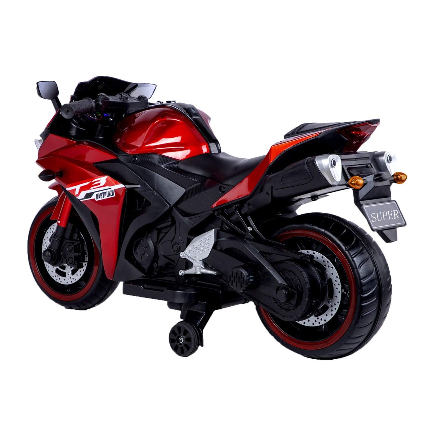 Tamco Kids 12V Motorcycle with Training Wheels - Red