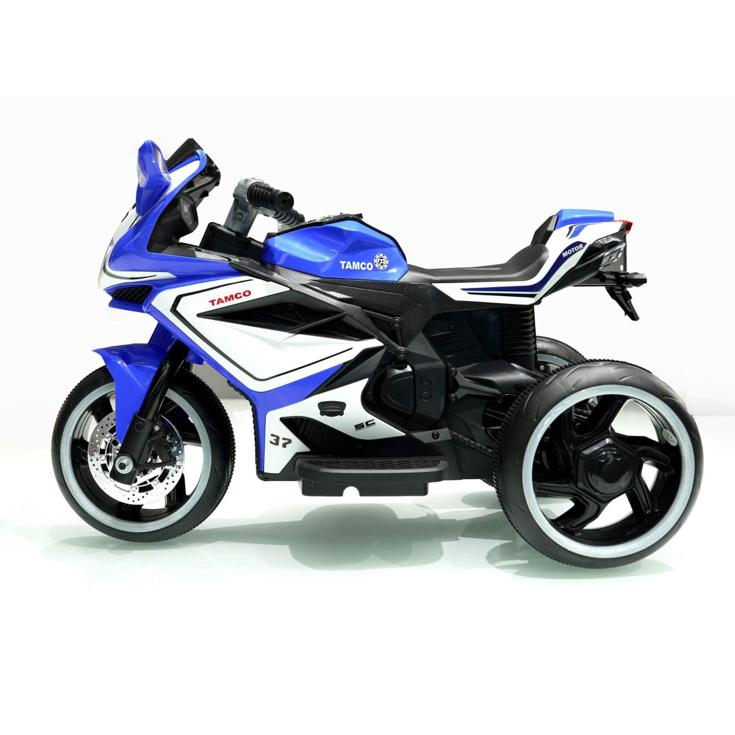 Side view of Tamco 6V Kids Electric Motorcycle for 3-4 Years Boys - Blue