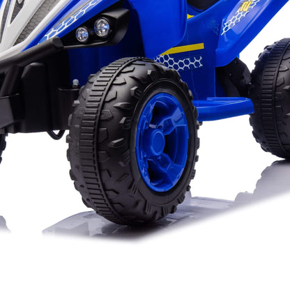Close-up of Tamco Kids Dual Motor Electric Ride On Toy - Blue