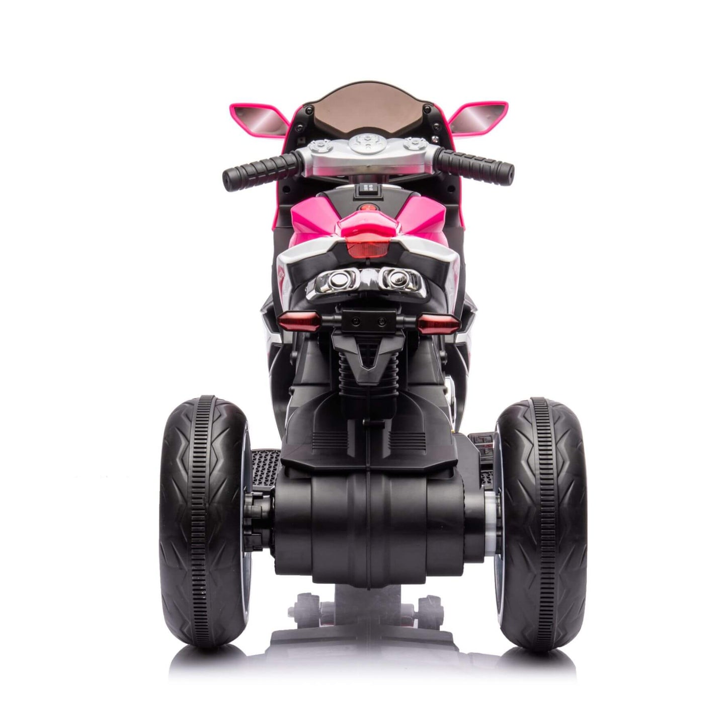 Bac view of Child sitting on Tamco 6V Kids Electric Motorcycle - Pink