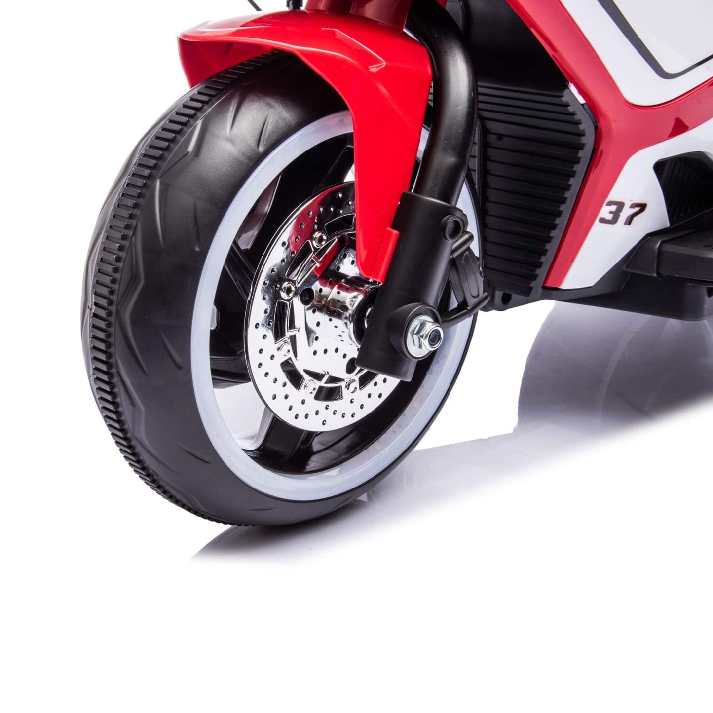 Close-up of Tamco 6V Kids Electric Motorcycle - Red