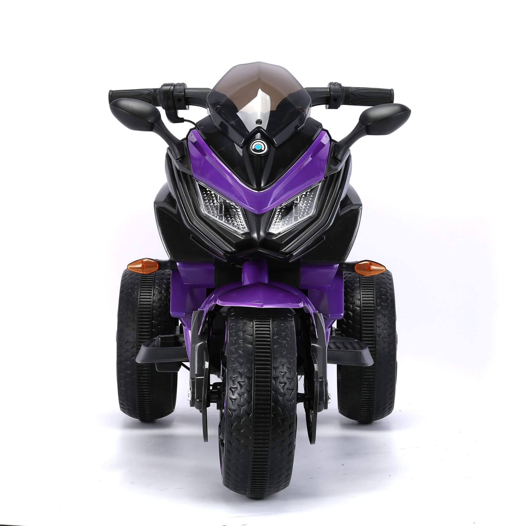 Front view of Tamco Kids Motorcycle Ride-On 3-Wheels - Purple