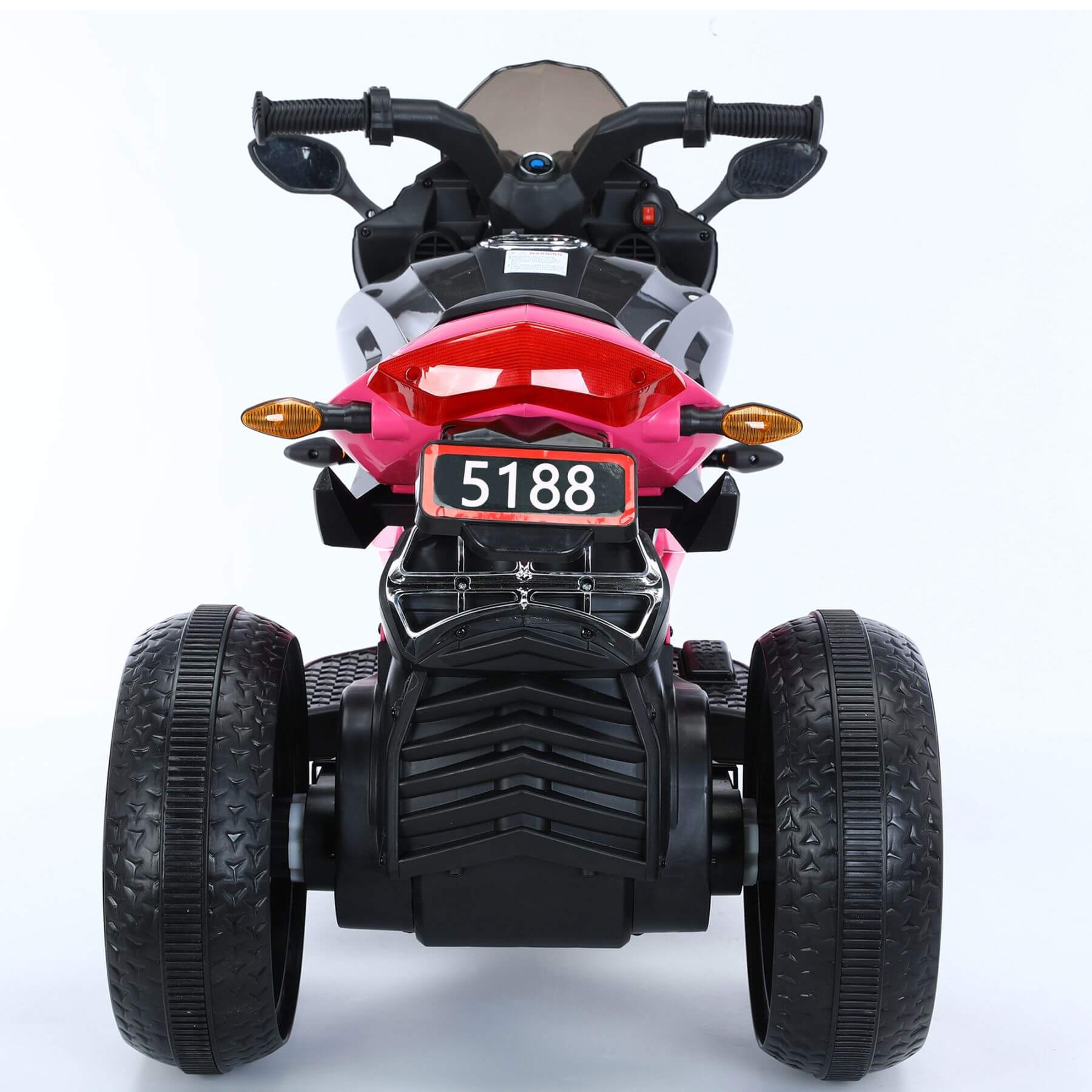 Back view of Tamco Kids Motorcycle Ride-On 3-Wheels Motorbike - Red