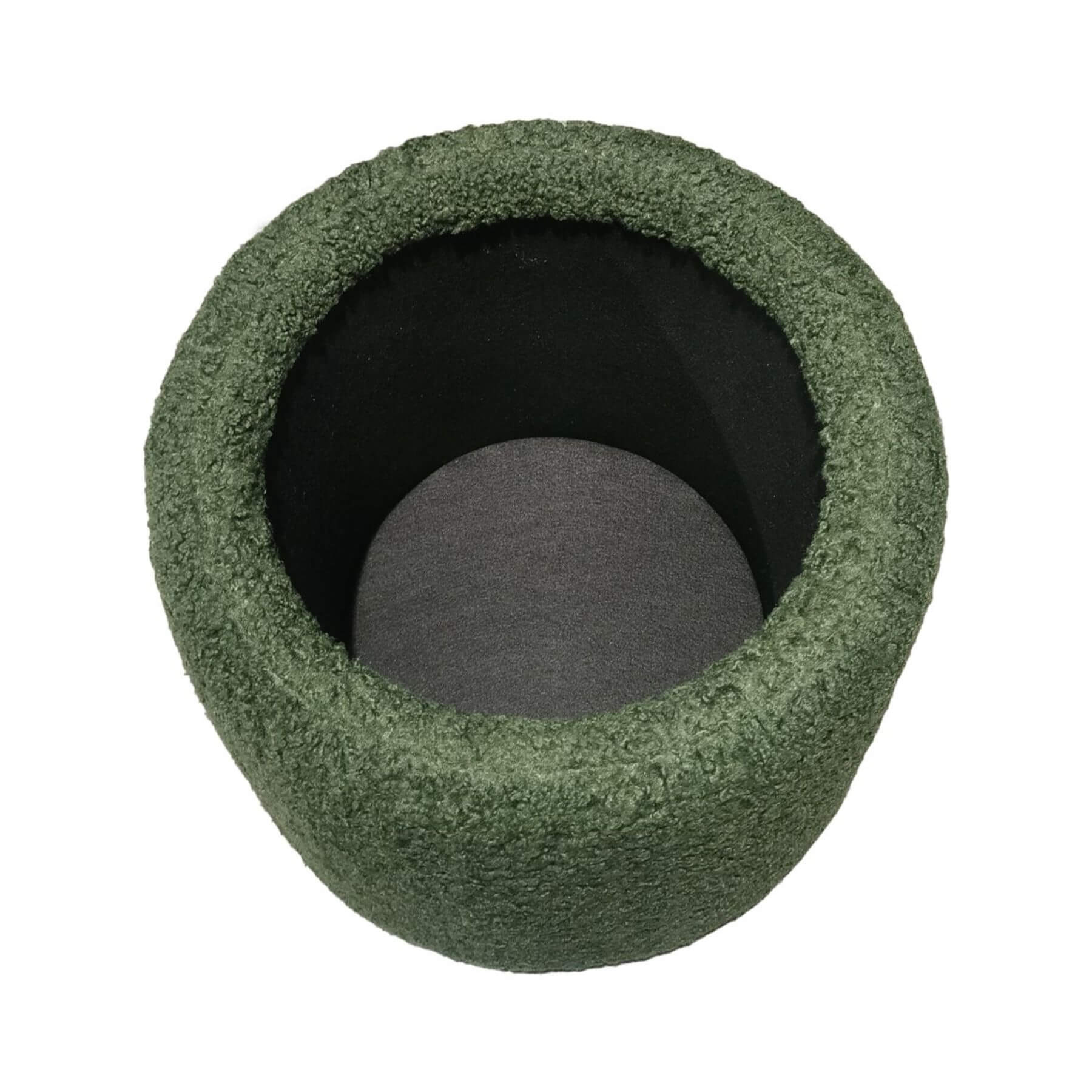 Chapel Hill Tara Round Storage Ottoman Green w/ Lid Off