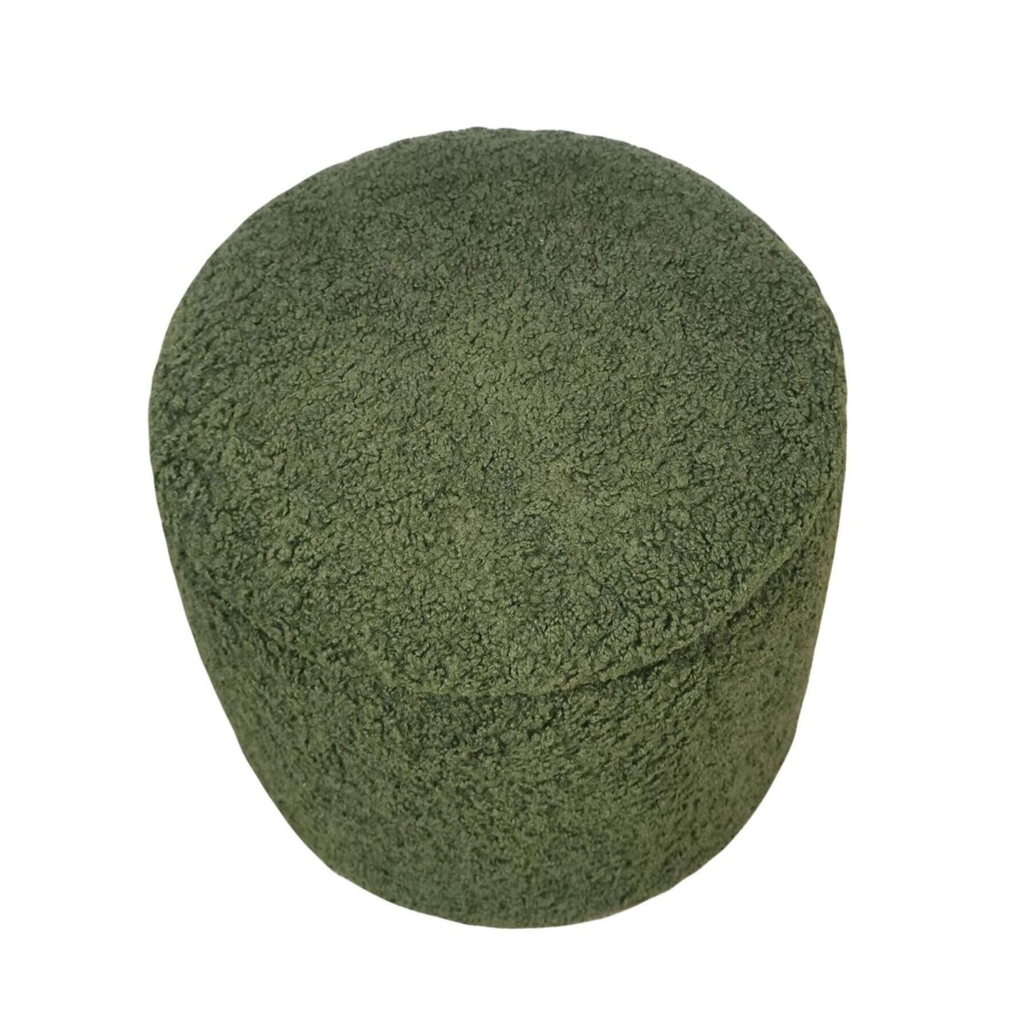 Top View of Chapel Hill Tara Round Storage Ottoman Green