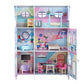 Teamson Kids Sunroom Dollhouse with 11 Accessories Multicolor w/ Doors Open