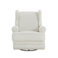 Oxford Baby Teegan Nursery Swivel Rocker Recliner Chair Boucle White - Front View