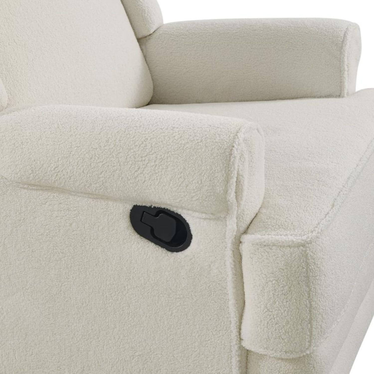 Oxford Baby Teegan Nursery Swivel Rocker Recliner Chair Boucle White - Detail