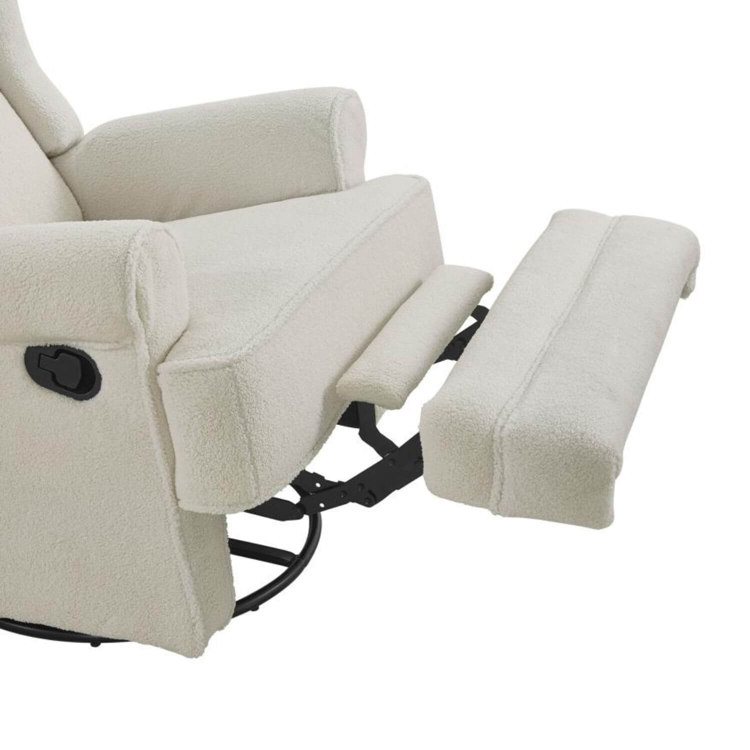 Oxford Baby Teegan Nursery Swivel Rocker Recliner Chair Boucle White - Detail