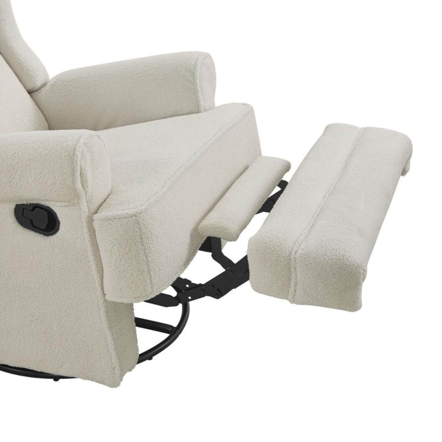 Oxford Baby Teegan Nursery Swivel Rocker Recliner Chair Boucle White - Detail