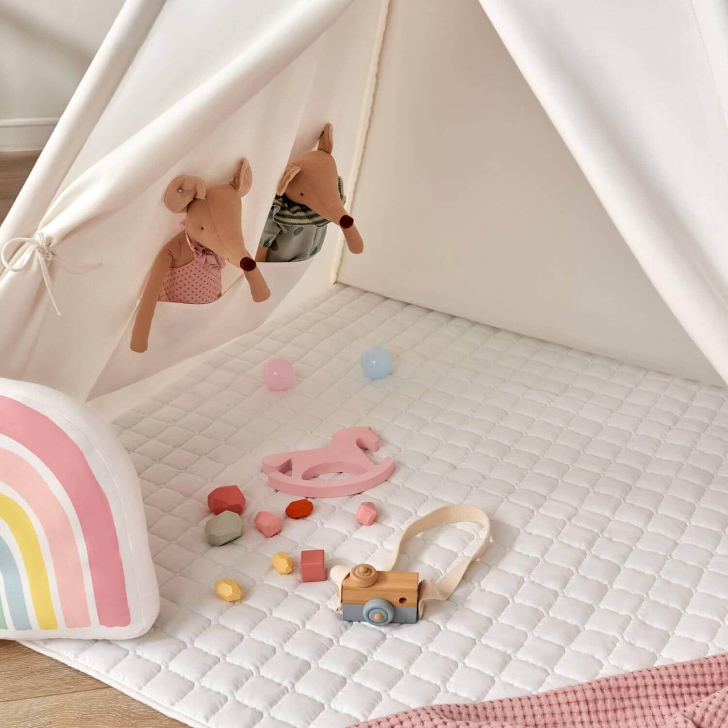 Detail of Tiny Land® Teepee for Kids with Mat