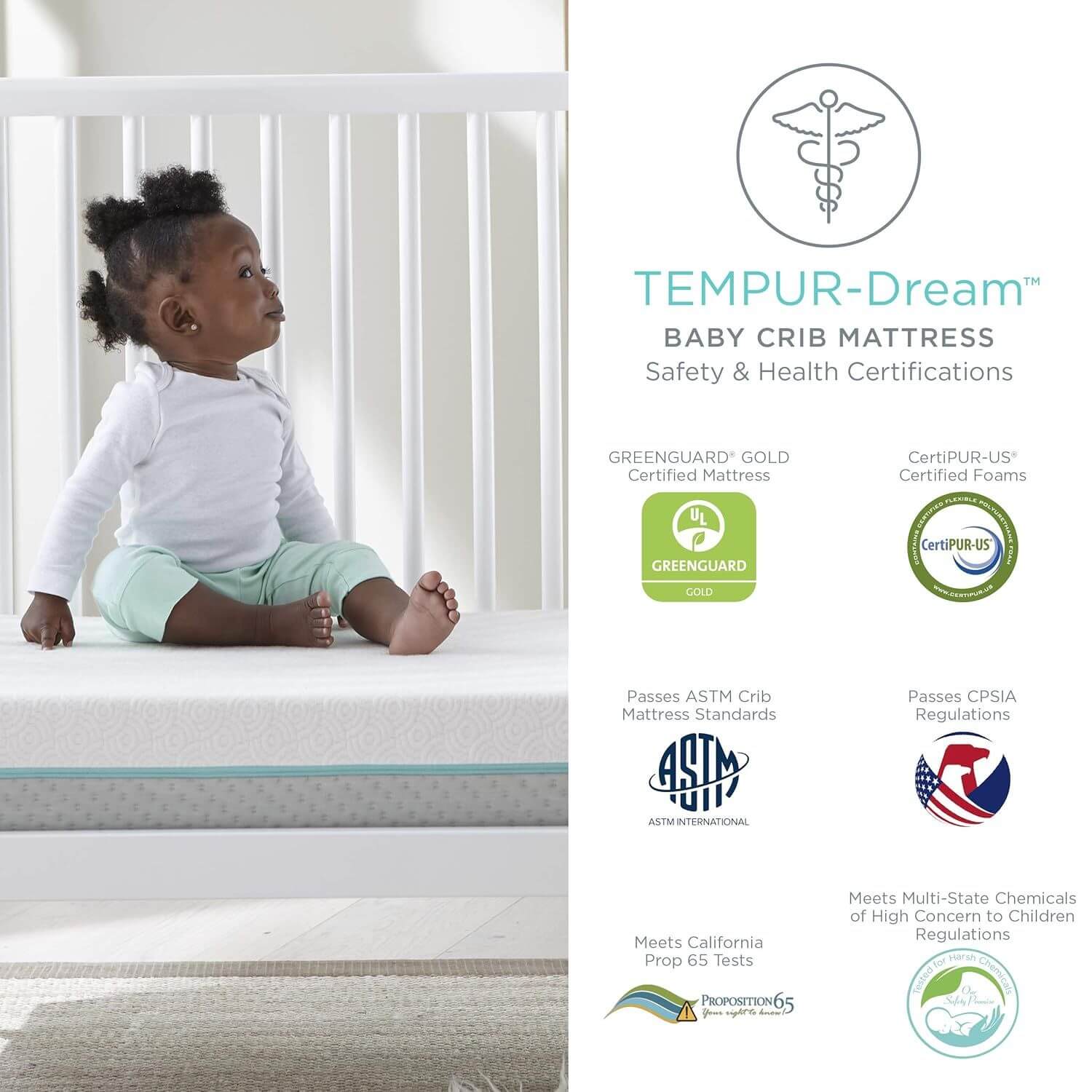 Tempur-Pedic TEMPUR-Dream 2-Stage Crib Mattress - Certifications