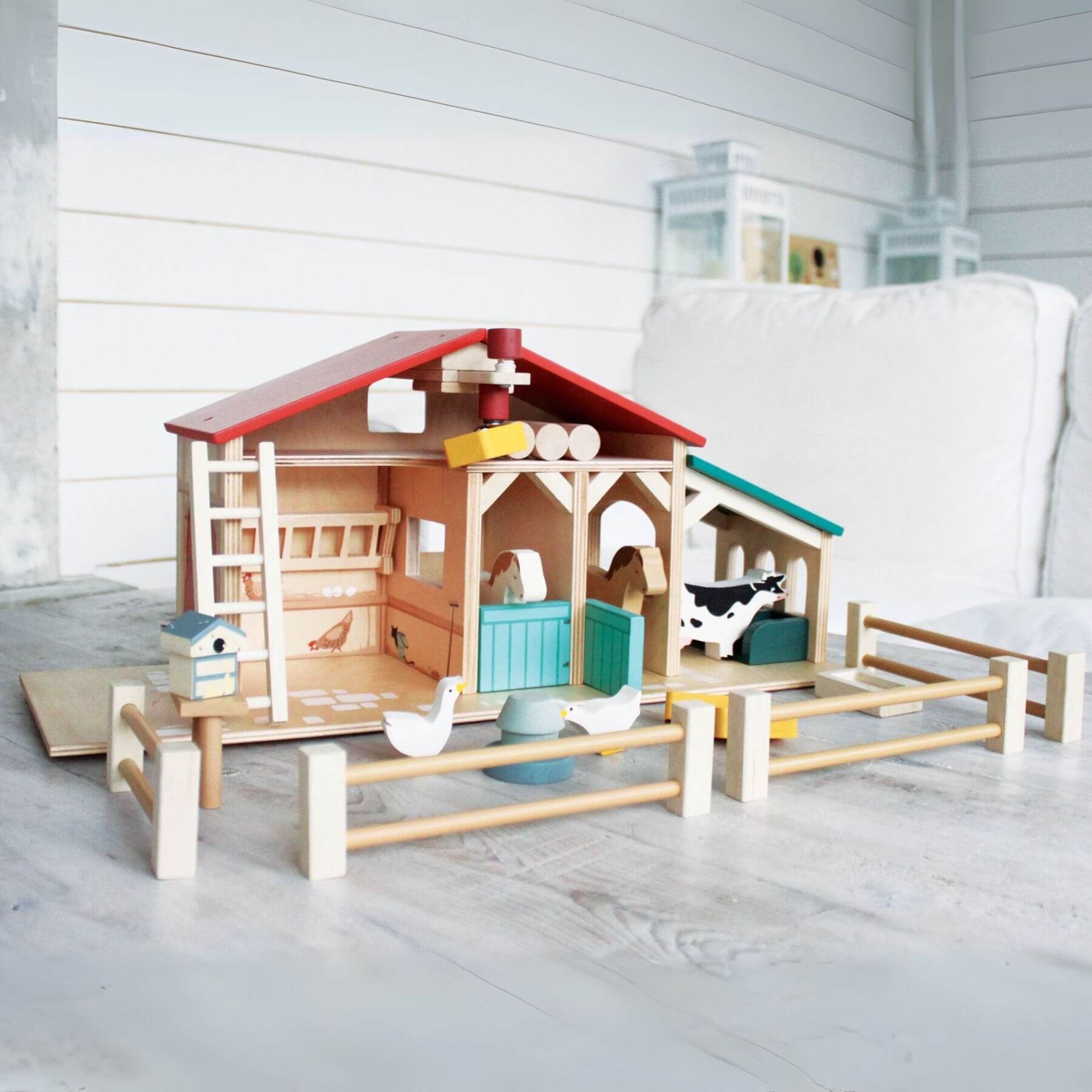 Tender Leaf Farm on a white floor