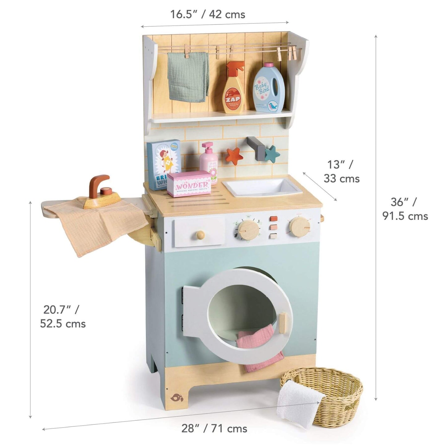 Tender Leaf Laundrette with dimensions displayed