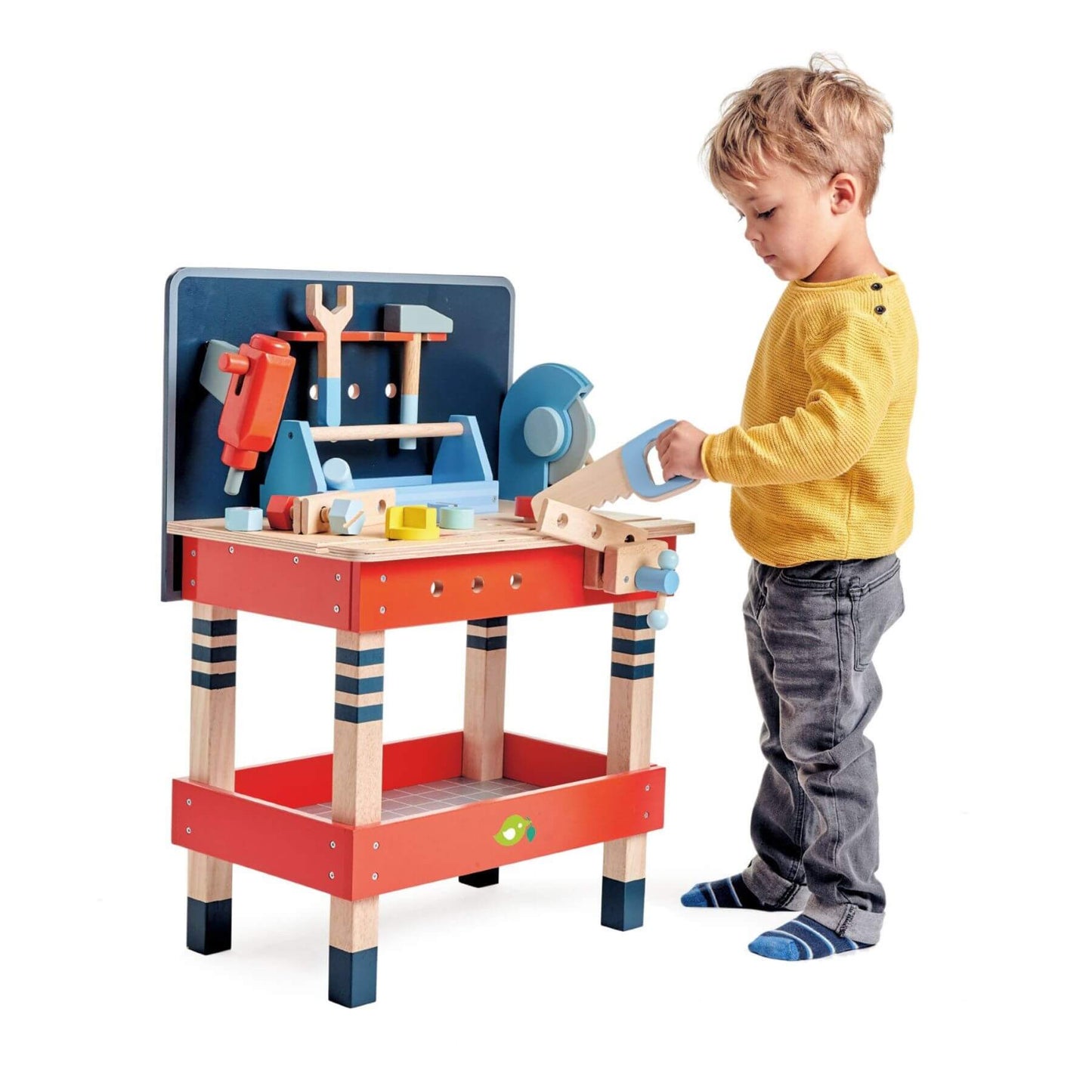 Child playing with Tender Leaf Tool Bench