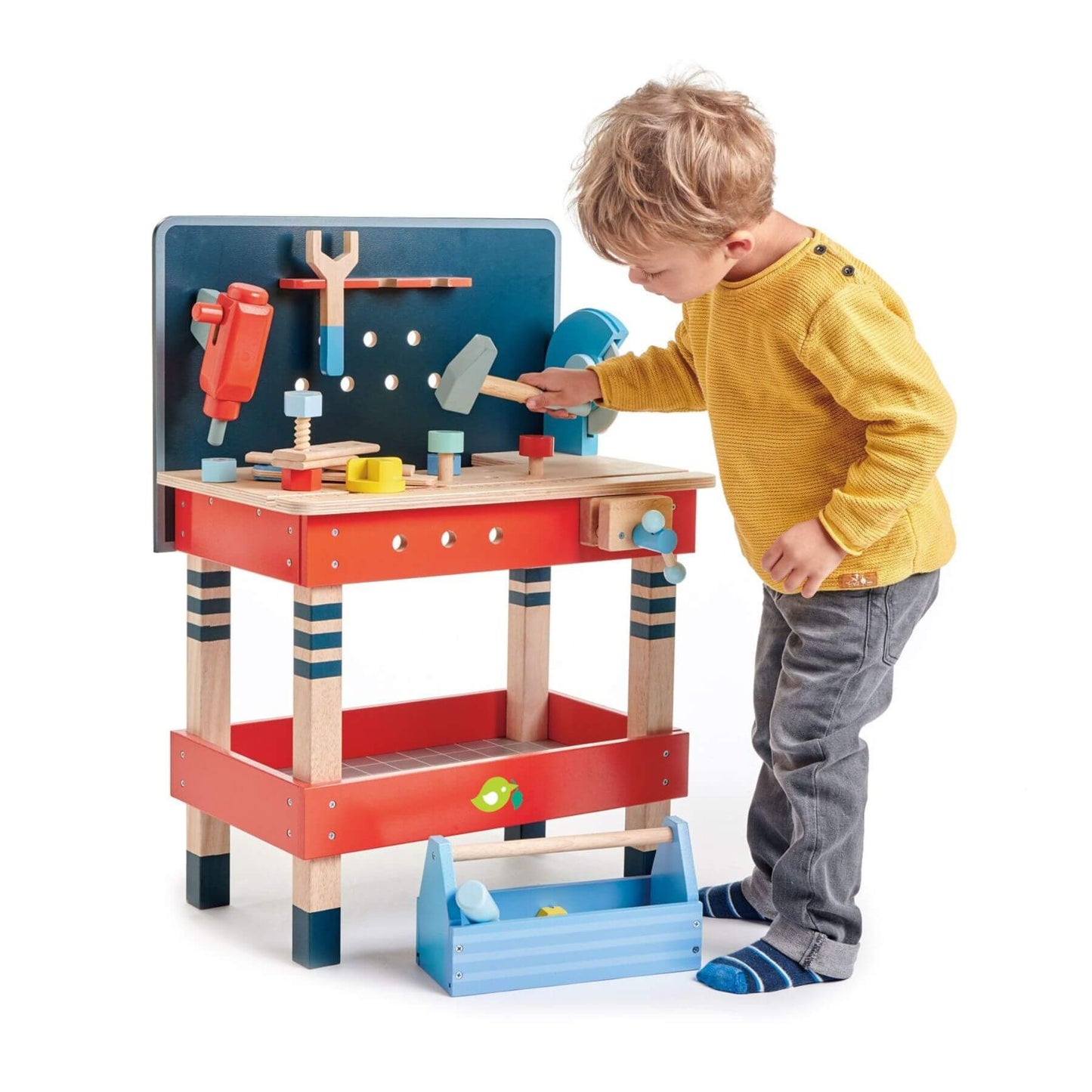 Child playing with Tender Leaf Tool Bench