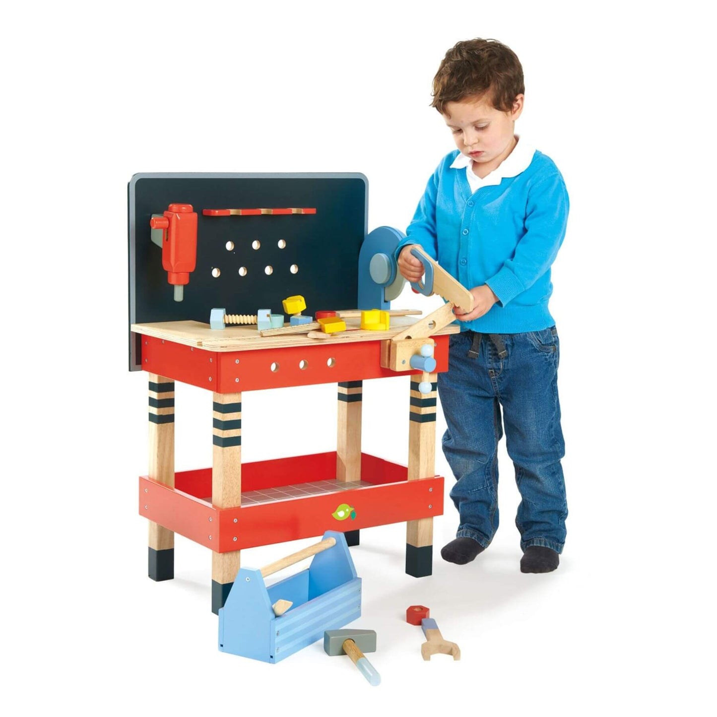 Child playing with Tender Leaf Tool Bench