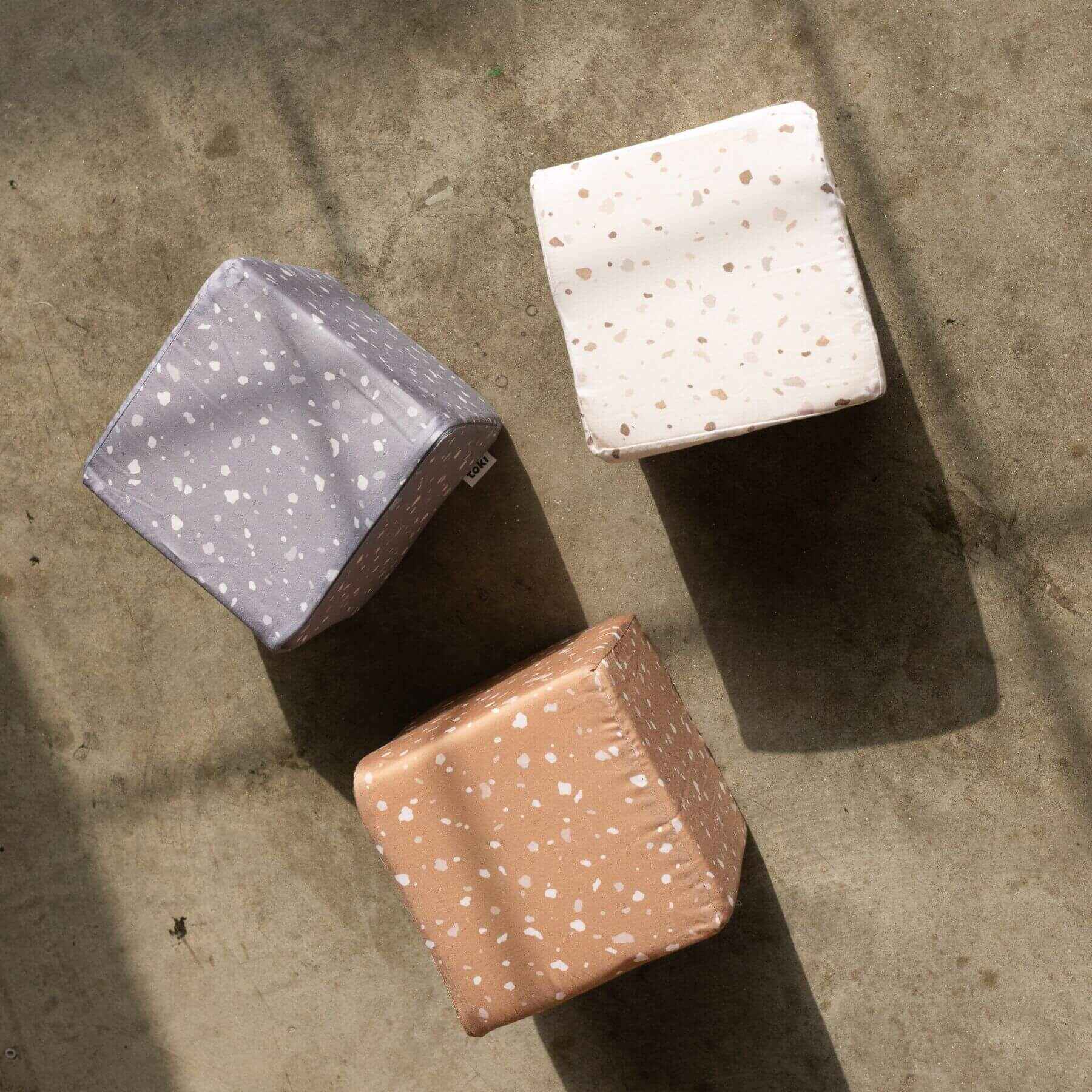 3 Toki Kids Play Cubes on floor