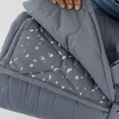 Close-up of Toki Kids Terrazzo Slate Picnic Blanket