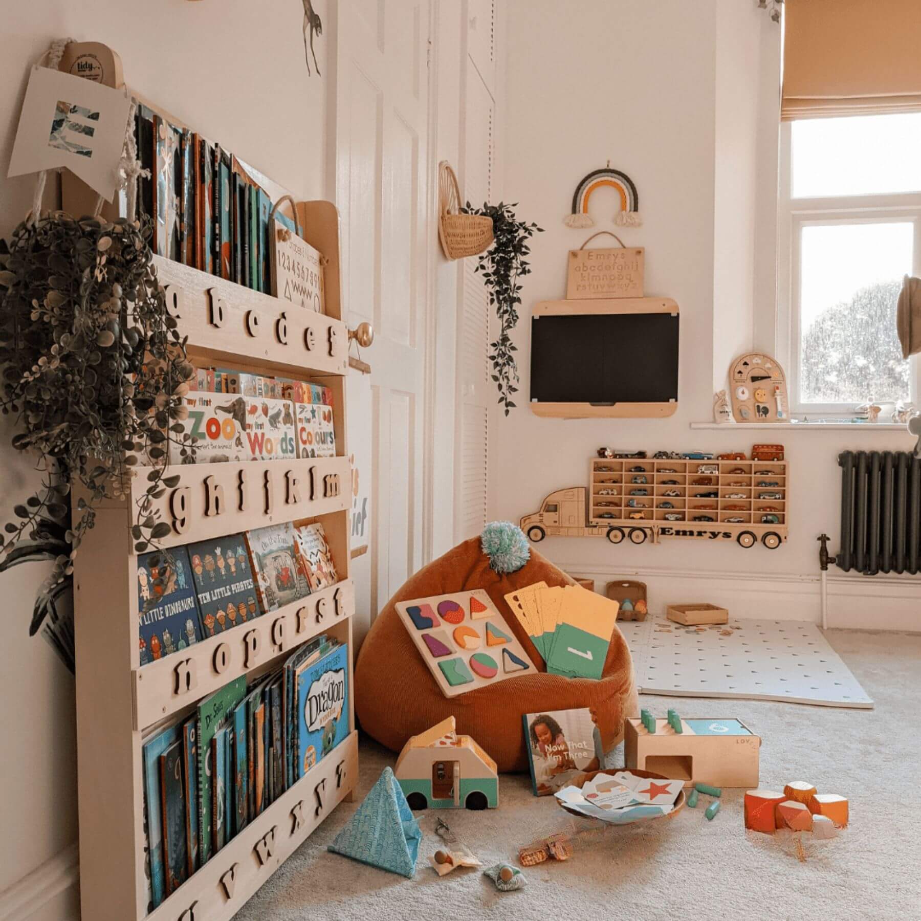 Tidy Books Bookcase With Alphabet Natural with Natural letters - Lifestyle