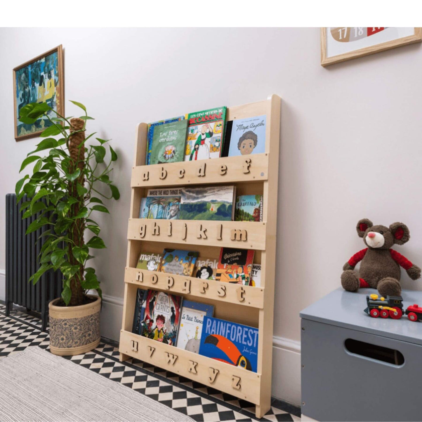 Tidy Books Bookcase With Alphabet Natural with Natural letters - Lifestyle