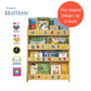 Tidy Books Bookcase With Alphabet Natural with Rainbow letters - Detail