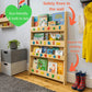 Tidy Books Bookcase With Alphabet Natural with Rainbow letters - Detail