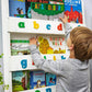 Tidy Books Bookcase With Alphabet White with Rainbow letters - Detail