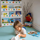 Tidy Books Bookcase With Alphabet White with Rainbow letters - Lifestyle