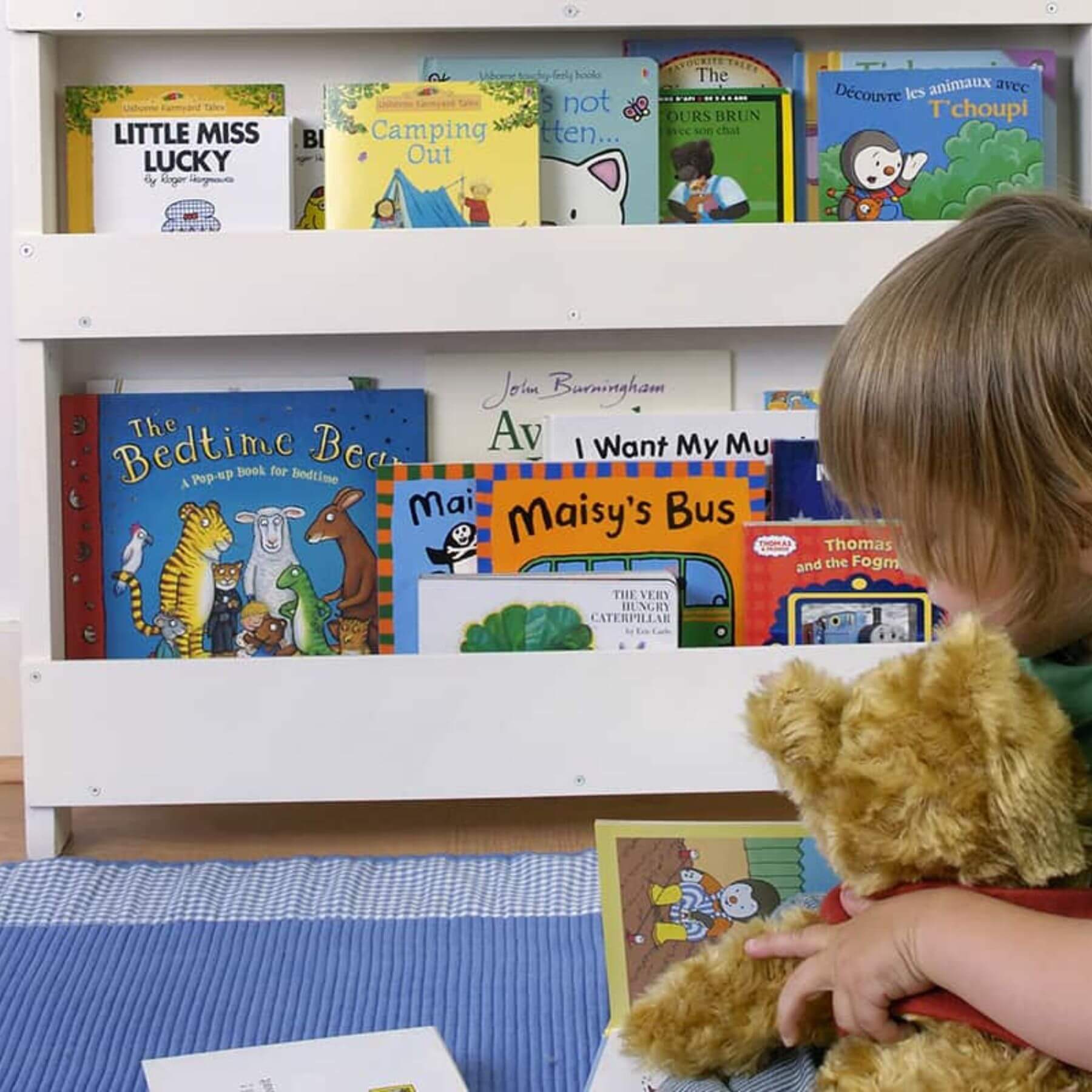 Tidy Books Bookcase With No Alphabet White - Detail