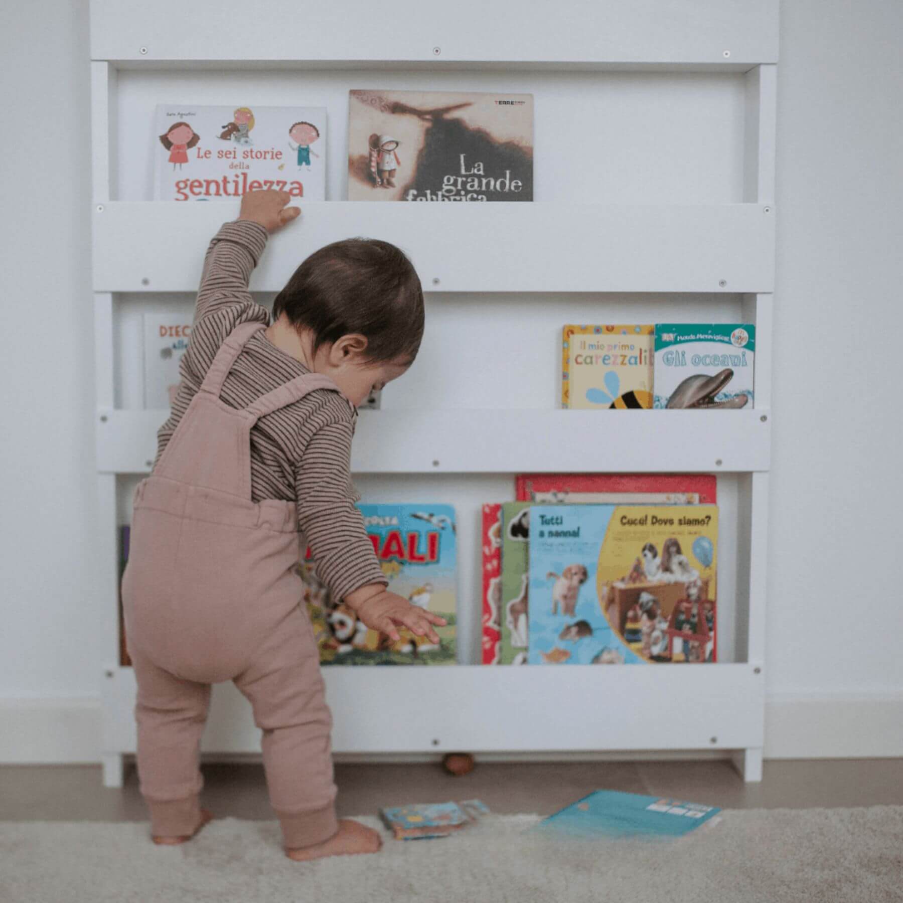 Tidy Books Bookcase With No Alphabet White - Lifestyle